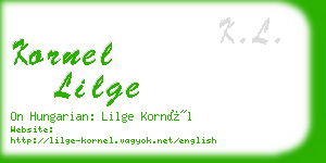 kornel lilge business card